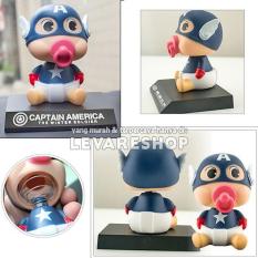 Aksesoris Boneka Per Dashboard Mobil - Pajangan Kepala Goyang CAPTAIN AMERICA
