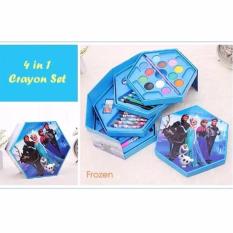 Alat Mewarnai Crayon Set Warna Warni Segi 6 Enam 46 Pcs Art Lucu Unik Murah