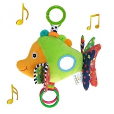Semua-Dalam-1 Mainan Bayi Wingingkids dengan Musik Lucu Lembut Mewah Mainan untuk 0-6 Tahun dengan Cermin dan Kertas Suara-Internasional