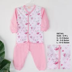 Amaris Piyama Bayi - Baju Tidur Bayi - Setelan Bayi - Pink Rabbit