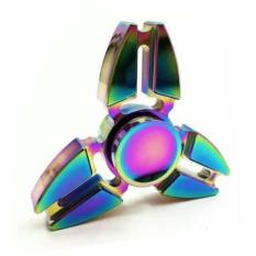 ANGEL Fidget Spinner Hand Spinner Fidget Metal Triangle Aluminium Toy Mainan Stress Fidget Shuriken Ninja Rainbow Anak ADHD - Rainbow