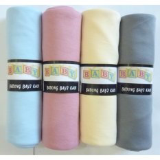 RAMe - BABY Bedong Bayi Kaos Multi CUSTOM Isi 4 pcs/ Selimut Bayi / Alas bayi Warna (Sky, Rose, Lemon, Grey) Bahan Halus