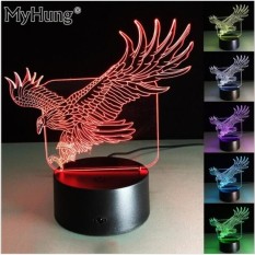 Baby Gifts Cool Flying Big Eagle Shape Night Light 3D IllusionLEDLamp 7 Colors Changing Acrylic Table Lamp as Bedside Light