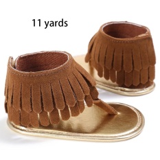Pakaian Bayi Perempuan Bermotif Rumbai Sepatu Sandal Musim Panas Anti-Slip Flip Flop Prewalker Beach-International