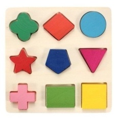 Bayi Anak-anak Permainan Jigsaw Pelat Kayu Puzzle 9 Pcs/set Belajar Multishapes Batu Bata Mainan Pendidikan & Nbsp;-Internasional