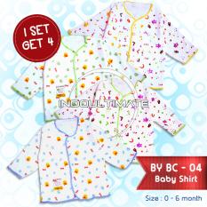 Baju Bayi 100% Katun 4 PCS BC-04 BABY LEON RANDOM MOTIF Lengan panjang / Baju bayi perempuan laki laki / Pakaian Bayi / Baju anak perempuan / perlengkapan bayi / baju newborn / Baju bayi baru lahir
