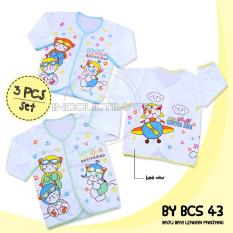 BABY LEON Baju Baju Bayi Lengan Panjang isi 3 / Atasan Bayi Lengan Panjang isi 3 / Baju Bayi Sehari-hari isi 3 / BY BCS-43 MIX COLOUR