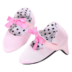 Bayi Shoes Anak Sepatu Bersol Lembut High Heels Satunya Anak XUE0013 Pink