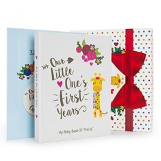 Baby Shower Gift for Boys & Girls: One Baby Memory Book + 12 Monthly Stickers + 20 Holiday Stickers + Keepsake Envelope - Unforgetable Baby Gift set - intl
