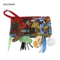 Bayi Balita Bumper Jollybaby 10 Halaman Lucu Kartun Hewan Karakter Buku Kain Pendidikan (Hewan Peliharaan Ekor)-Intl