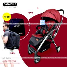 Babyelle Stroller S-939 New Avio RS With BagPack - Baby Elle - Kereta Dorong Bayi + Tas Ransel - Merah