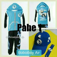 BAJU ANAK KOSTUM (BOBOIBOY AIR PANJANG) KOSTUM + TOPI PROMO SALE