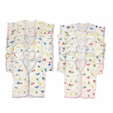 BAYIE - Baju Bayi Lengan Pendek Katun Halus isi 12 pcs motif lucu umur 3-12 bulan/pakaian bayi/baju anak laki-laki/baju anak perempuan