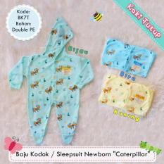 Baju Kodok Sleepsuit Jumper Hoodie Bayi Newborn Motif - Kaki Tutup 1 pcs