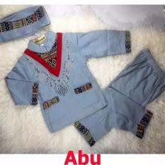 Baju Koko Bayi Setelan Baju Muslim Bayi Terlaris - Trend Wish - Abu-Abu - M - (estimasi 12-18 Bulan)