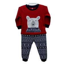 Baju Tidur Bayi Laki laki Gracie Motif Bear batik merah Usia 12 Bulan (Size 02)