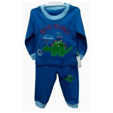 Baju Tidur Bayi Laki laki Motif Dino Biru Usia 9-12 Bulan (Size 02)