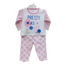 Baju Tidur Bayi Perempuan Gracie Motif Pretty Pink Usia 3-6 Bulan (Size S)