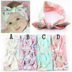 BANDANA BAYI IKAT KUPING MOTIF BUNGA