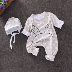 Baobao Kapas Musim Semi atau Musim Gugur Anak Laki-laki Yang Baru Lahir Lengan Panjang Celana Ketat Baju Monyet bayi