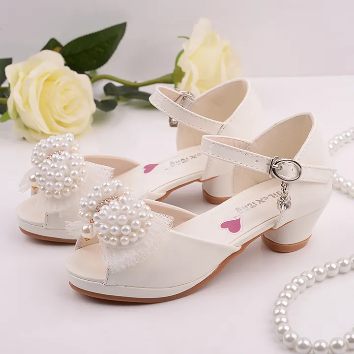 2019 model baru Anak prempuan tumit tinggi Sandal Summer Harga Spesifikasi Anak Putri Sandal Tinggi Tumit Gaun Sepatu