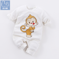 Bayi Wukong Musim Semi atau Musim Gugur Pria atau Wanita Baju Katun Baju Monyet