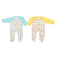 BAYIe - 2 pcs Baju Bayi model Jumper motif lucu MOM'S GIFT usia 0 - 6 bulan 100% katun/pakaian bayi tidur/baju bayi new born