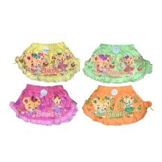 BAYIe - 4 PCS Rok + Celana Bayi Perempuan / Cewek Motif lucu bahan 100% Katun