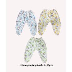 BAYIe - Celana Panjang Bayi Buntu Melody isi 3 pcs umur 0-6 bulan/celana santai/celana rumah/anak laki-laki/a