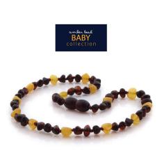 BE105 kalung Amber pereda nyeri tumbuh gigi anak.