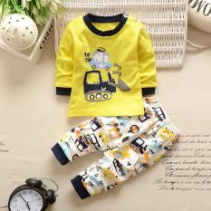 Bear Fashion Baby Boy Kids Clothes Digging Machine Excavating
machinery Long-Sleeved T-shirt + Pant Set - intl