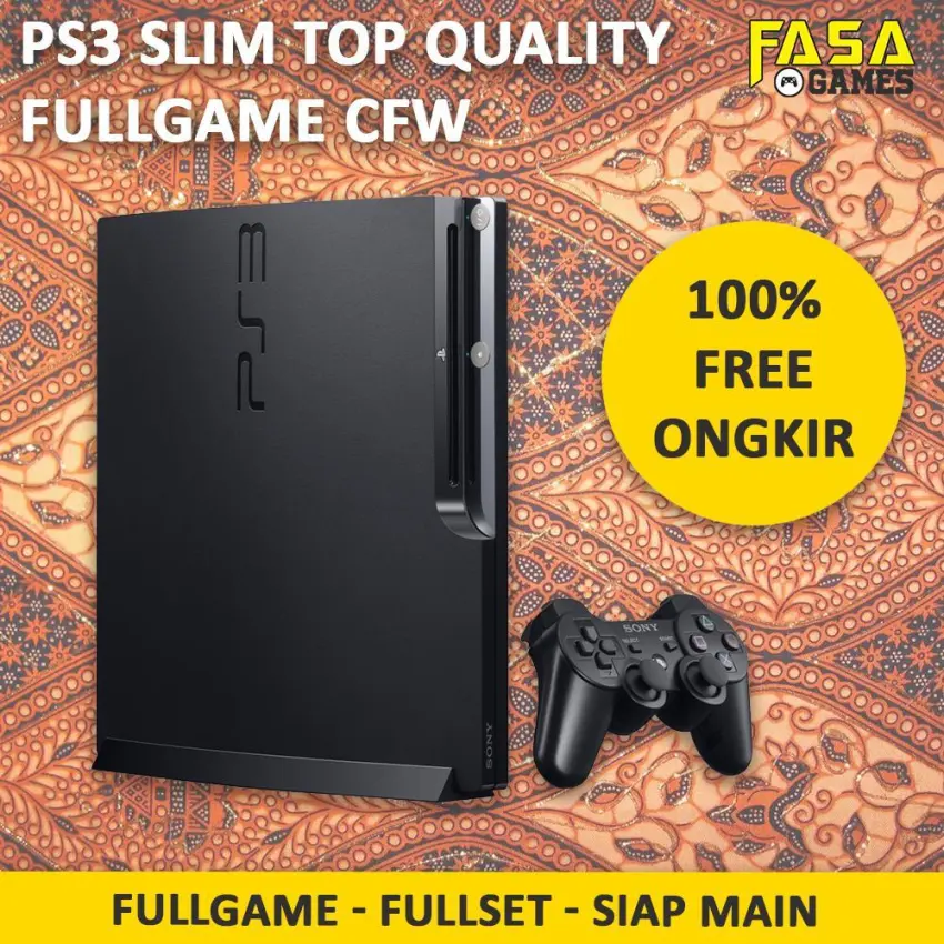 Harga bebas ongkir playstation3 slim 120gb fullgame cfw ps3 slim ps 3 slim playstation 3 slim