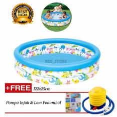 Bestway Kolam Renang Karet Anak Ocean Life Pool PL - 122 cm x 25 cm