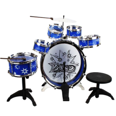 BGC Drum Mainan Anak Big Band Drum SNI - HItam Biru