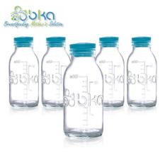 BKA Breastmilk Glass Bottle 100ml (isi 8) - Transparant