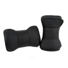 Black Leather Auto Car Neck Rest Cushion Headrest Pillow Mat. 2016Newest Cushion 2PCS - intl