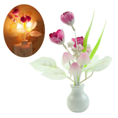 Bluelans® Tulip Bunga LED Night Light Soft Sensor Baby Bed Kamar Lampu Dekorasi Rumah (International)-International