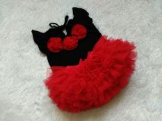 BNC Setelan baju dan rok tutu set 1-3th - Merah Hitam
