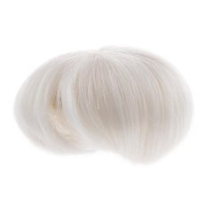 Bolehdeals Putih Rambut Pendek Teguran Sopak untuk 1/8 BJD Sd DZ Luts Boneka Making & Perbaikan-Internasional