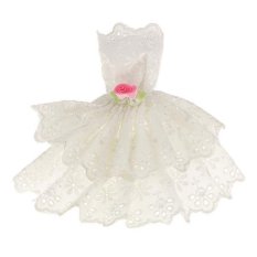Bolehdeals Putih Dua Lapisan Strapless Pesta Gaun Gaun untuk Boneka Barbie-Internasional