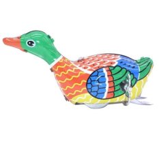 Bolehdeals Angin Hingga Mesin Jam Berjalan Timah Rantai Mainan Berenang Teal Duck Anak-anak Hadiah Pendidikan-Internasional