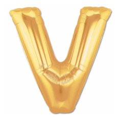 BonBon Balon Foil Ulang Tahun Huruf 'V'