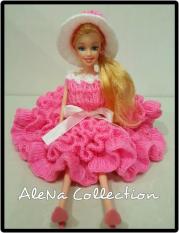 Boneka Barbie Baju Rajut Pink-1 Kado Hadiah Ulang Tahun