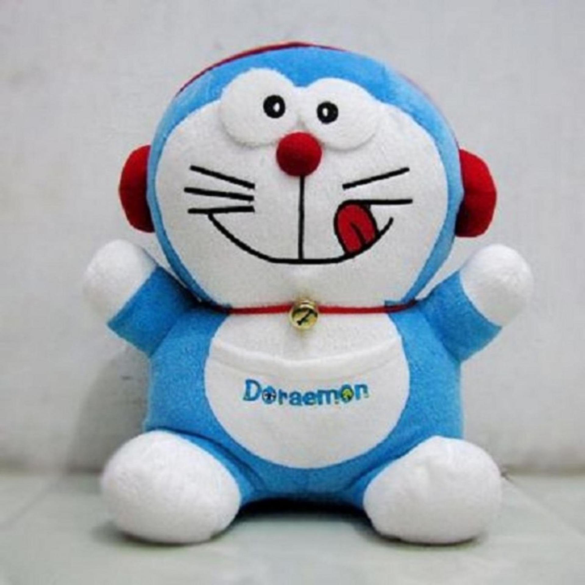 Top_Figure Boneka Doraemon Walkman High Quality - Biru  // Doraemon Walkman