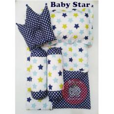BOY Baby Bed Set Sarung Lepas Bedcover Selimut Bantal Crown Mahkota Guling Alas Tidur bbb Bayi cover BABY STAR