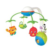 Bright Starts 2 in 1 Soothing Safari Mobile Mainan Baby Box - Warna Warni