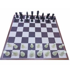 Buah Catur Plastik Tipe Staunton + Papan Catur Lipat 4 (51cm x 51cm) - Standart PERCASI