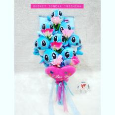 Bucket boneka stich biru istimewa