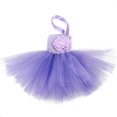 Buenos Ninos Pesta Baby Girls TUTU Gaun Tanpa Lengan Renda Bayi Pettiskirts Lavender