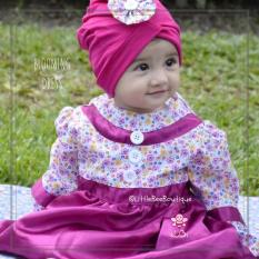 Busana Pesta Bayi Muslim Blooming Baby Dress 6-12 Bulan by Little Bee Boutique